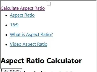 calculateaspectratio.com