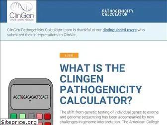 calculator.clinicalgenome.org