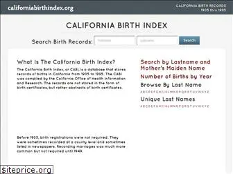 californiabirthindex.org