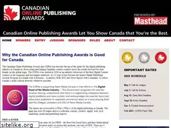 canadianonlinepublishingawards.com