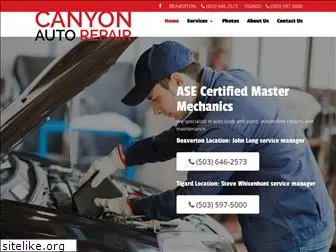 canyonautorepair.com