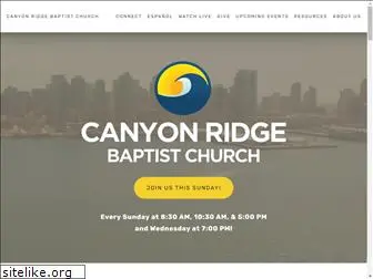 canyonridgebaptist.com