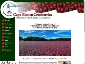 capeblancocranberries.com