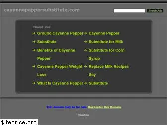 cayennepeppersubstitute.com