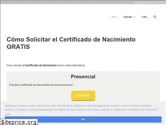 certificadodenacimiento.info