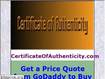 certificateofauthenticity.com