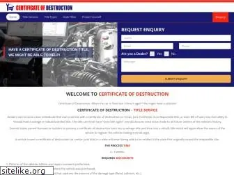 certificatesofdestruction.com