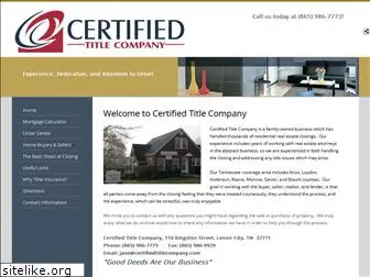 certifiedtitlecompany.com
