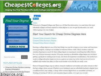 cheapestcolleges.org