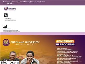 chrislanduniversity.edu.ng