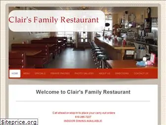 clairsfamilyrestaurant.com