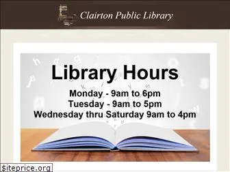 clairtonlibrary.org