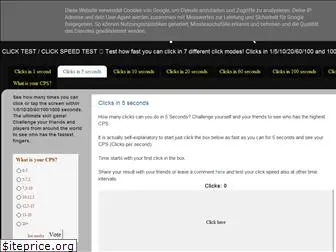 cPsTESTORG Click Speed Test 1 Second clicker PROTECTED BY: = Click here to  Full Screen 1 Second