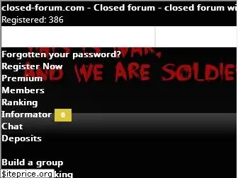 closed-forum.com