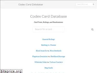 codexcarddb.com