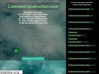 colemanconstruction.com
