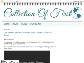 www.collectionoffirst.blogspot.com