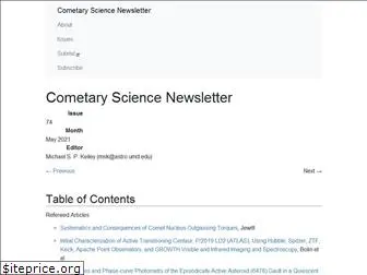 cometarysciencenews.org