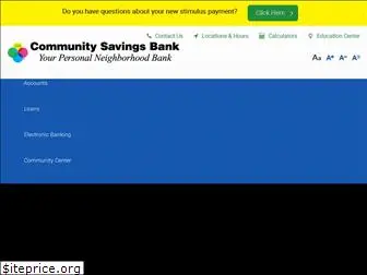 communitysavingsbank.bank