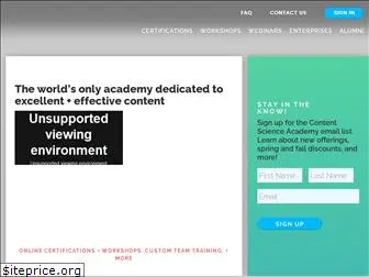 contentscienceacademy.com