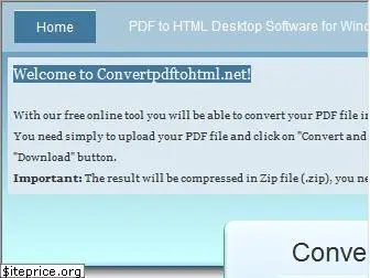 convertpdftohtml.net