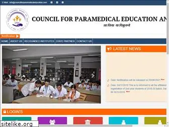 councilforparamedicaleducation.com