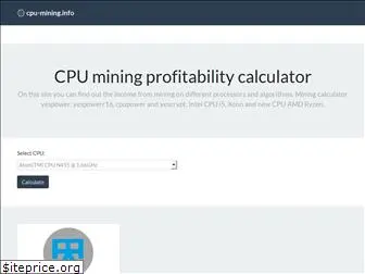 cpu-mining.info