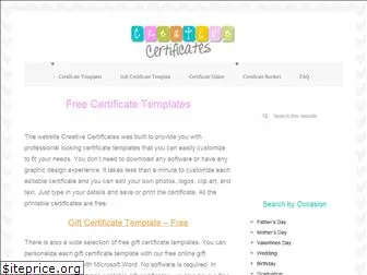 creativecertificates.com