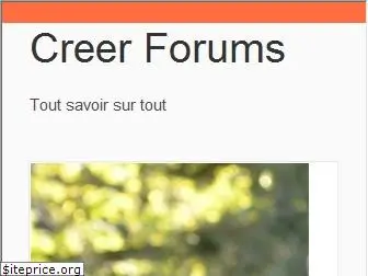 creerforums.fr