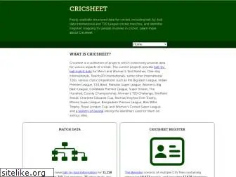 cricsheet.org