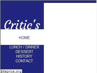 criticsfamilyrestaurant.com