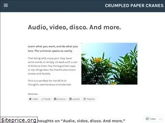 crumpledpapercranes.com