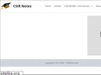 csirnotes.com
