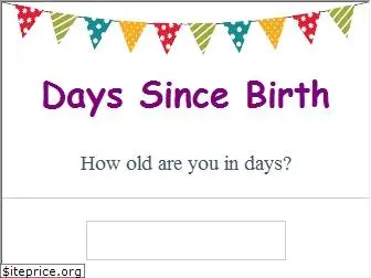 dayssincebirth.com