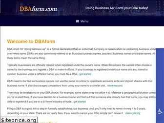 dbaform.com