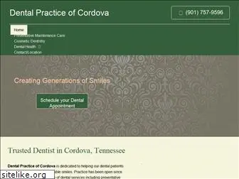 dentalpracticeofcordova.com