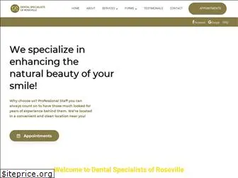 dentalrosevillespecialists.com