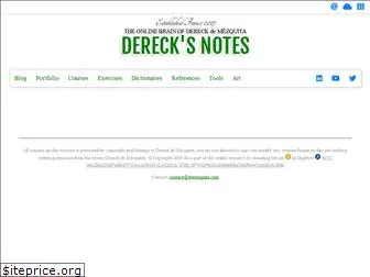 derecksnotes.com