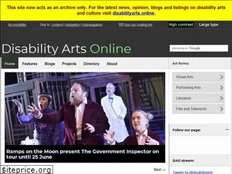 disabilityartsonline.org.uk