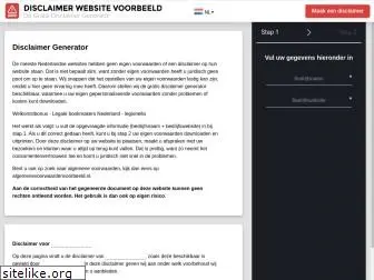 disclaimerwebsitevoorbeeld.nl