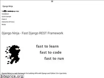 django-ninja.rest-framework.com