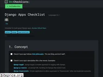 djangoappschecklist.com