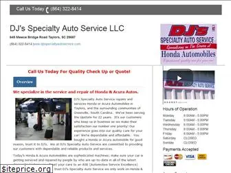 djsspecialtyautoservice.com