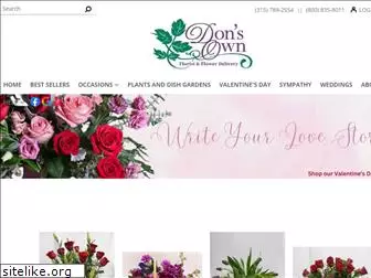 donsownflowershop.com