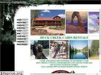 duckcreekcabinrentals.com