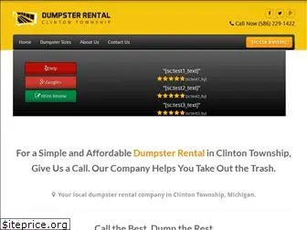 dumpsterrentalclintontownship.com