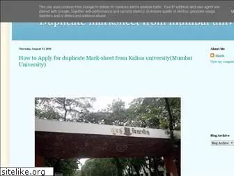 duplicate-marksheet-mu-kalina.blogspot.com