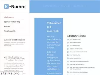 e-numre.dk