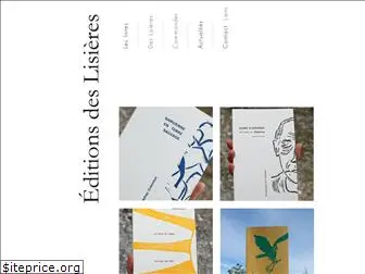 editionsdeslisieres.com