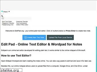 Editpad - Online Notepad & Wordpad (Text Editor) for Notes